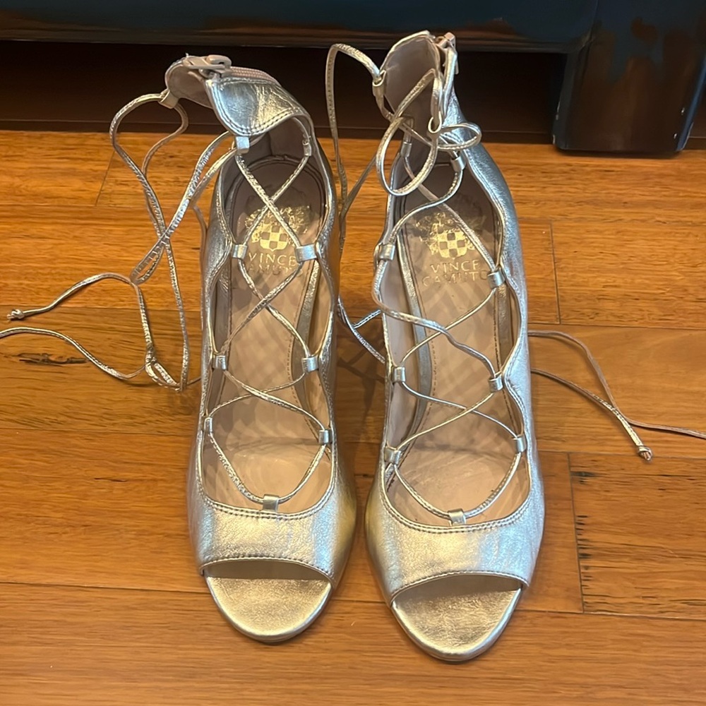 Vince Camuto gold heels